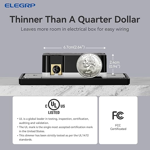 ELEGRP Digital Dimmer Light Switch (6 Pack)