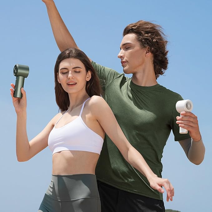 JISULIFE Portable Handheld Fan, Speed Adjustable Turbo Mini and 3600mAh Battery