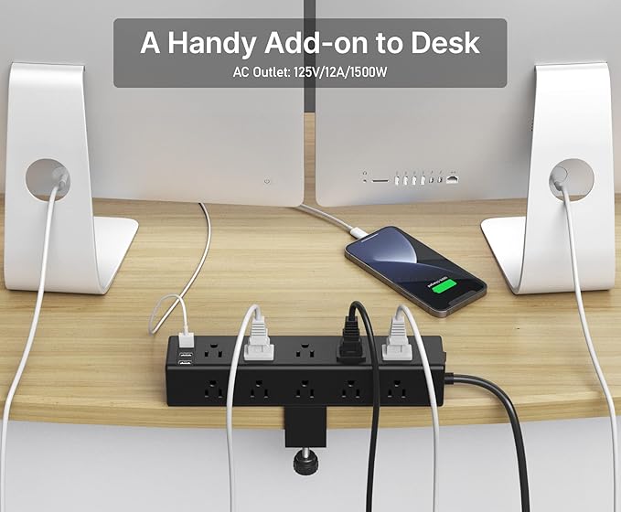 CCCEI Standing Desk Clamp Power Strip