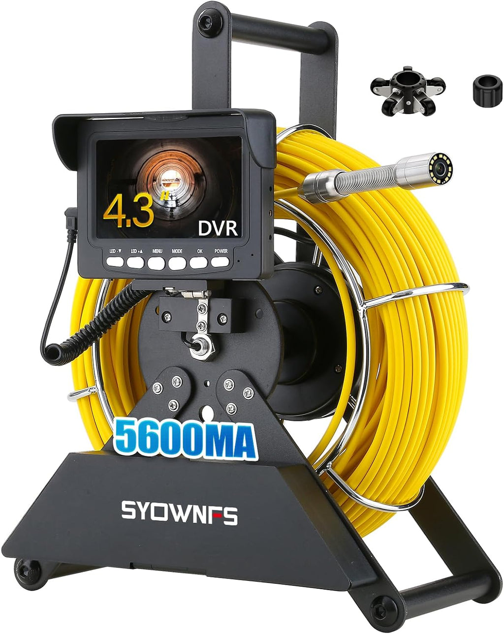 Sewer Camera 100ft/30m,Drain Camera with 12pcs Light, 4.3" Screen,DVR 32GB,IP68 Waterproof Endoscope,5600mAh,Plumbing Pipe Inspection Camera for Drain & Sewer Inspection