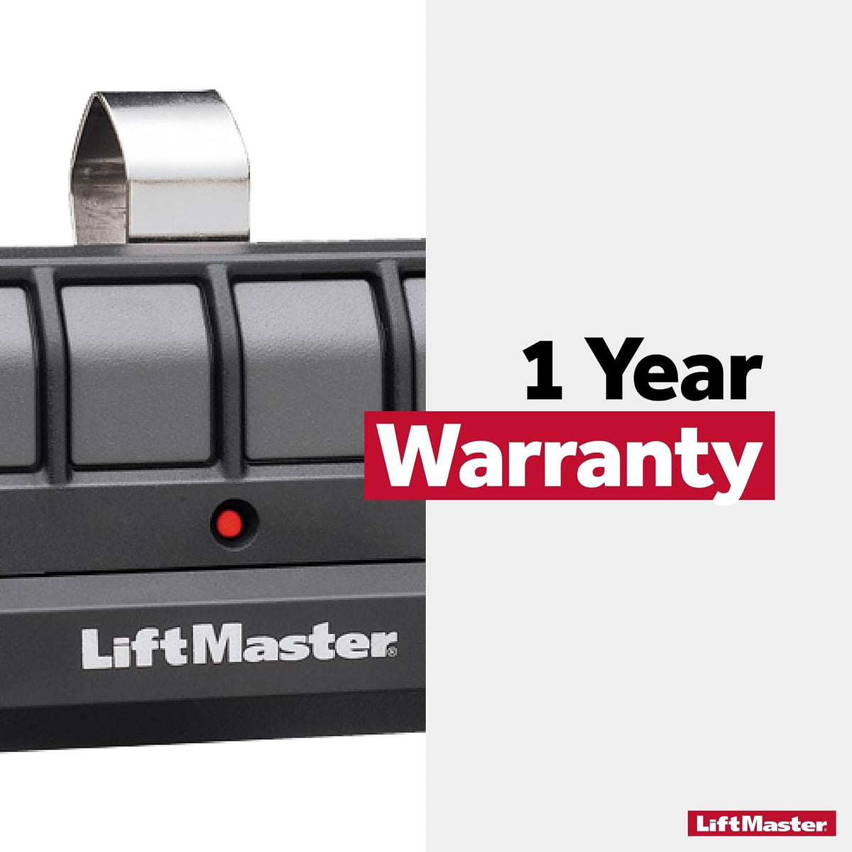 liftmaster 894lt 4-button learning garage door remote control on a desk or shelf