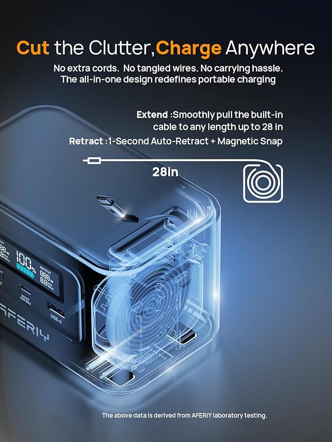 AFERIY 31000mAh Power Bank Station, 100W PD3.0 Laptop Portable Charger