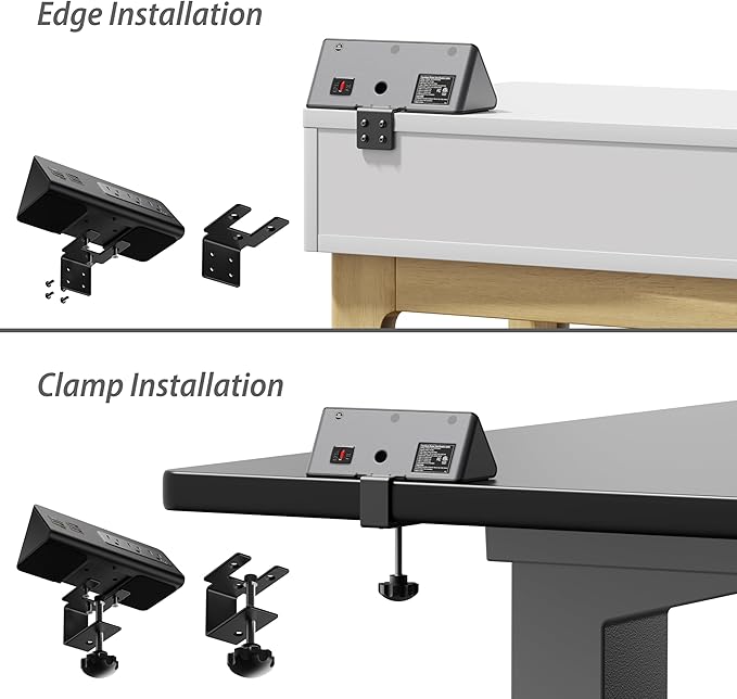 Upgraded Version Edge Mount Power Strip