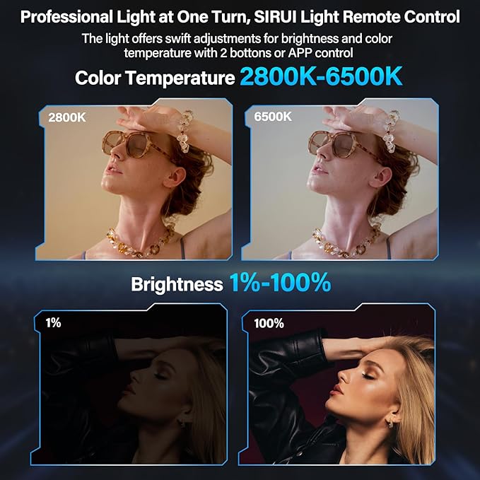 SIRUI Super Bulbs C150X Combo 150W LED Video Light, COB Portable Photography