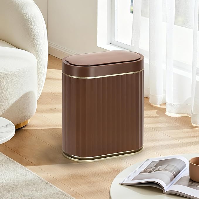 ELPHECO Bathroom Motion Sensor Trash can 2 Gallon Automatic Garbage Can