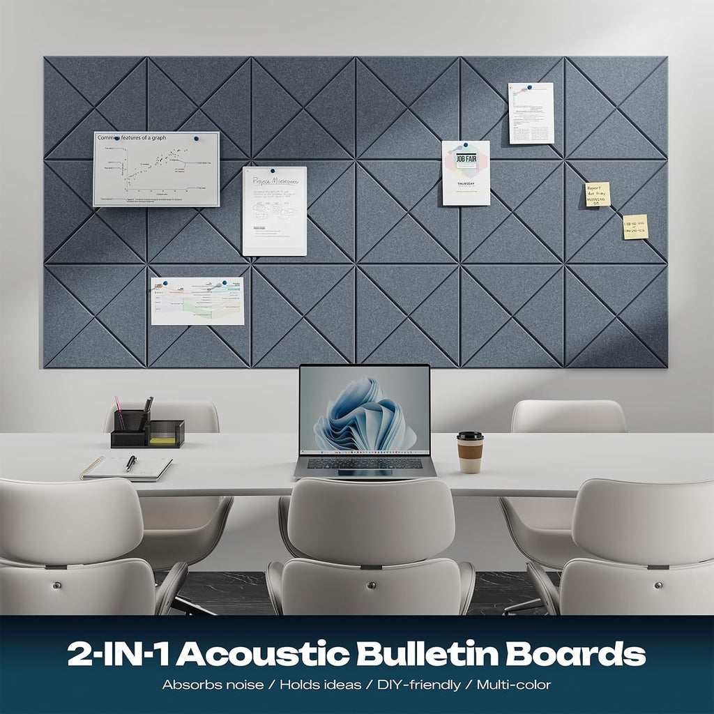 sonicism 22 pack x-lined acoustic panels, side view