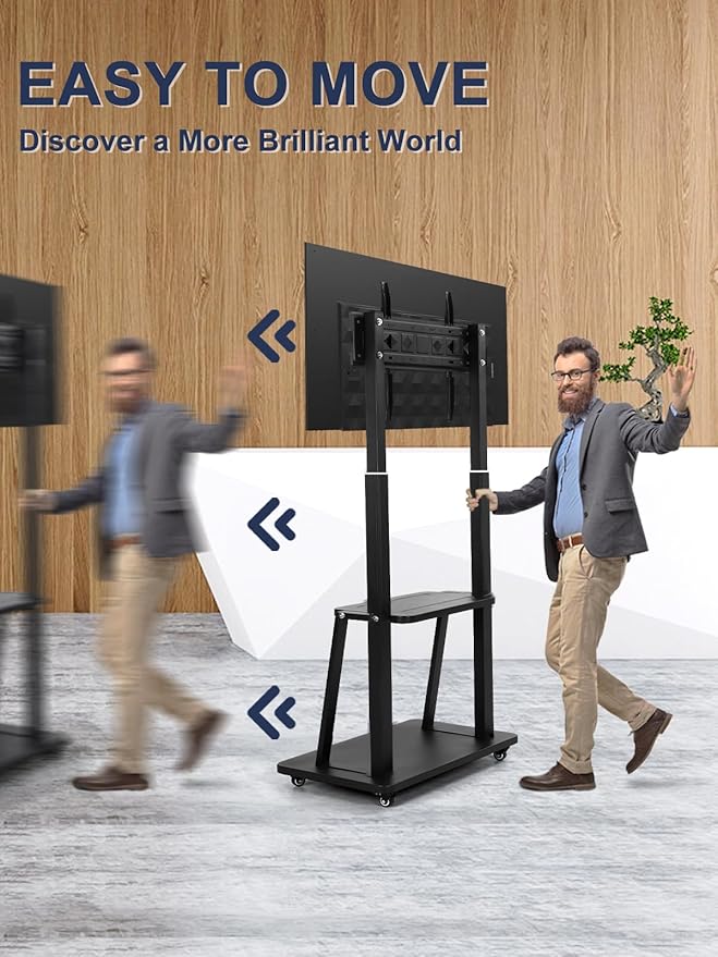 Maiproo Rolling TV Stand Mobile TV Cart on Wheels