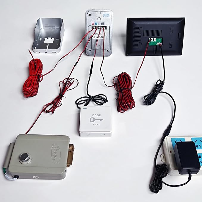 KeonBell 2 Wired Video Intercom System, 7 Inches Video Doorbell Camera