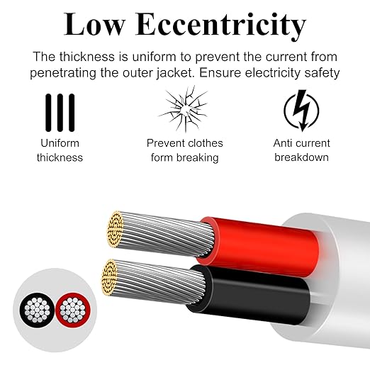 18 Gauge 2 Conductor Electrical Wire, 100FT Low Voltage 18/2 Tinned Copper