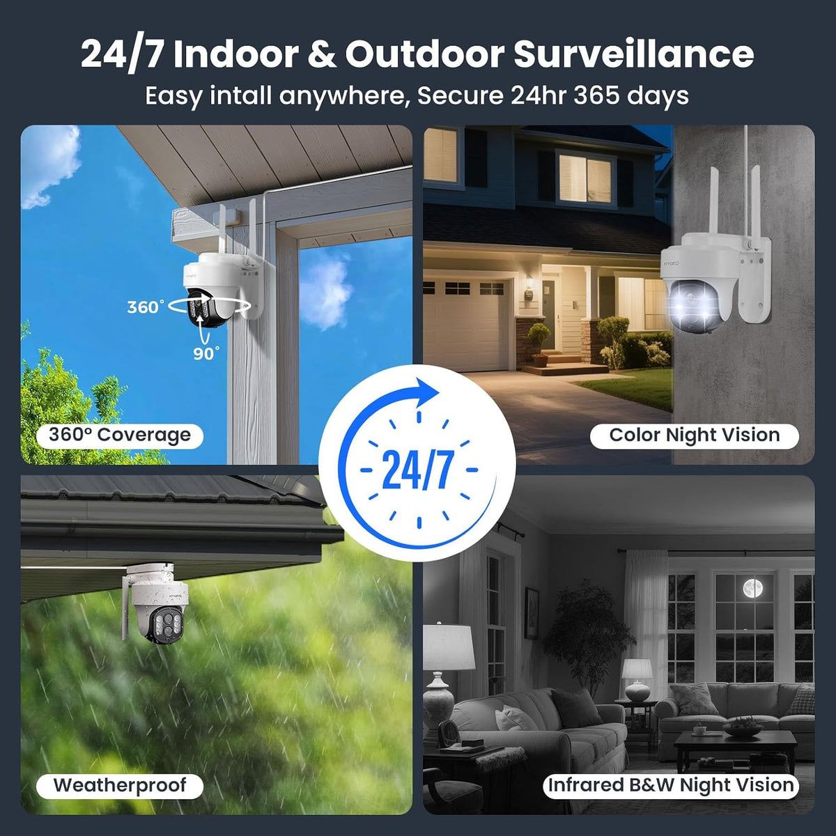xmarto 10x zoom ptz ai tracking wifi6 camera, package contents