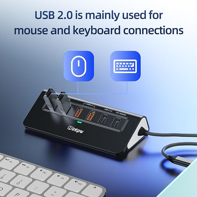 intpw P9R PRO USB C Hub Ethernet, 10Gbps USB C Docking Station 10-in-1