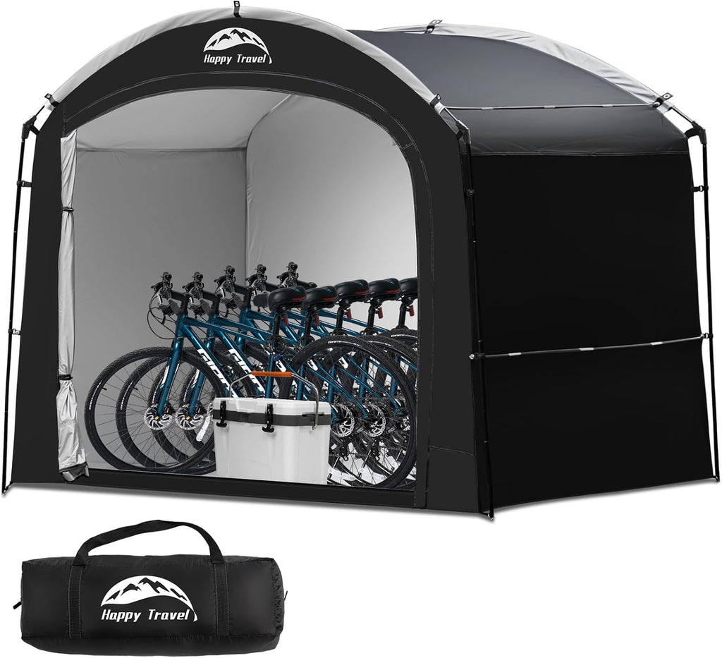 Happy Travel Bike Storage Shed Tent, Waterproof Portable Bicycle Cover Shed