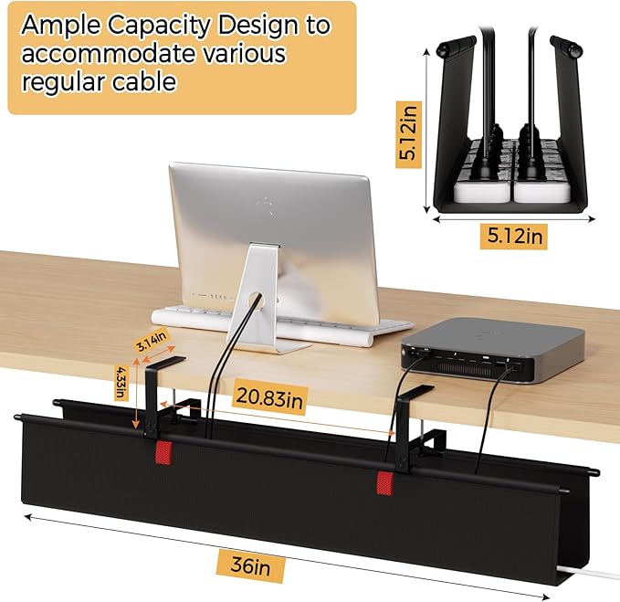 Under Desk Cable Management Tray
