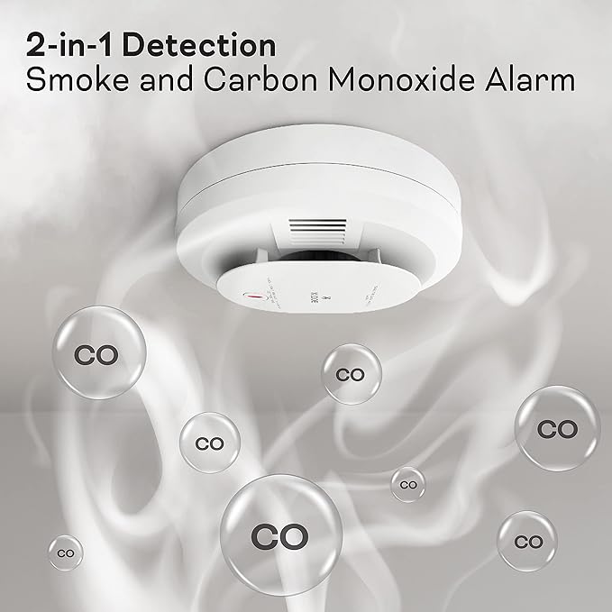 Kidde Smoke & Carbon Monoxide Detector, AA Battery Powered, LED Warning Light