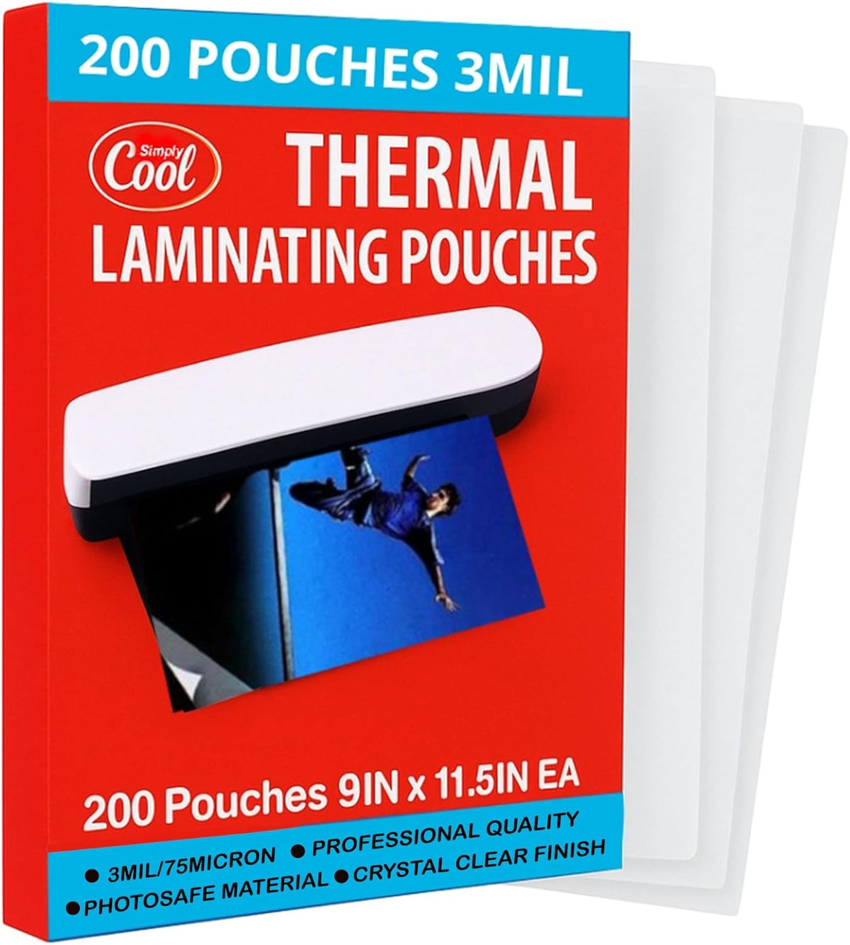 3MIL Thermal Laminating Sheets 9x11.5 inch, Letter Size, Dry-Erase Friendly (200ct)