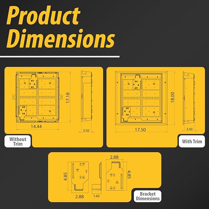 DataComm Electronics 45-8017-1 Multi-Functional Recessed Media Box