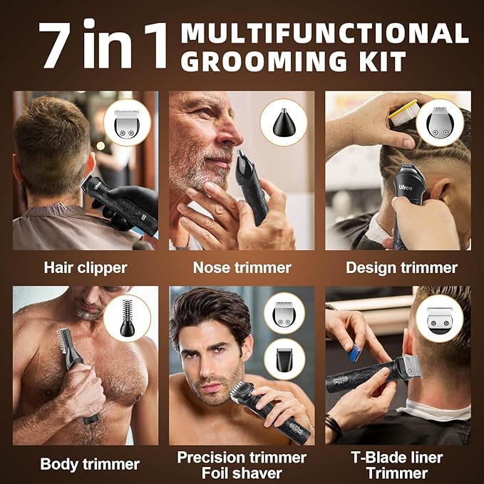 Ufree Beard Trimmer for Men, Electric Razor Shavers, Cordless Hair Clippers