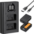 K&F CONCEPT 1600mAh EN-EL25 Battery 2-Pack EN-EL25A Battery and Dual LCD