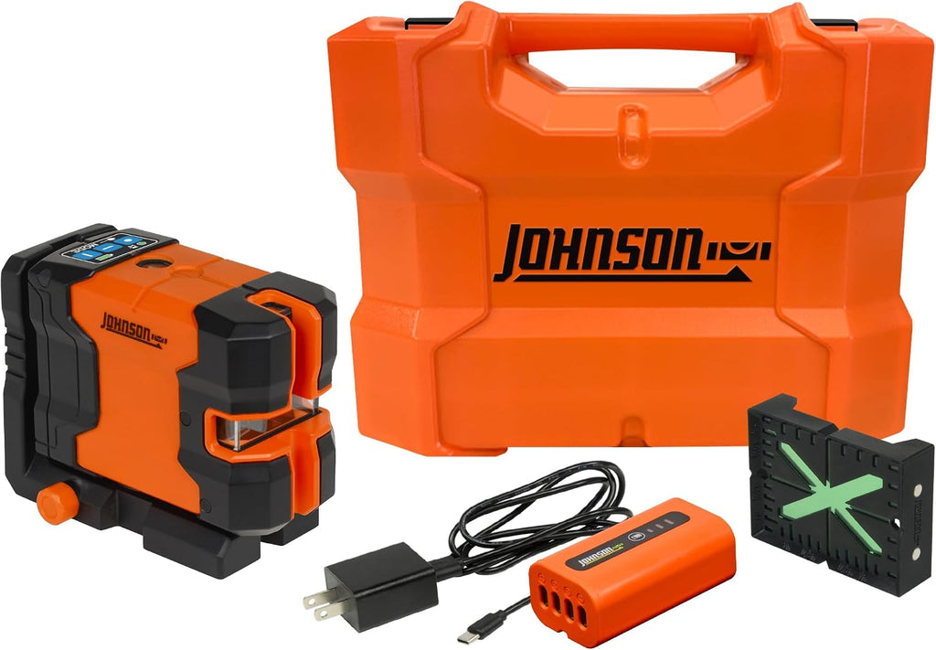 Johnson Level & Tool JLD300-GN2D Laser Level, Self-Leveling Cross-Line & 2 Dot