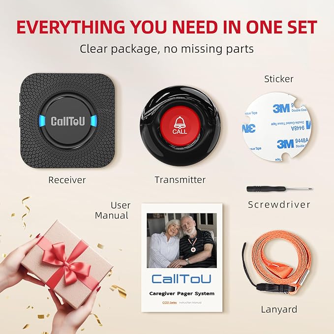 CallToU Wireless Caregiver Call Button Elderly Monitoring Alert Systems