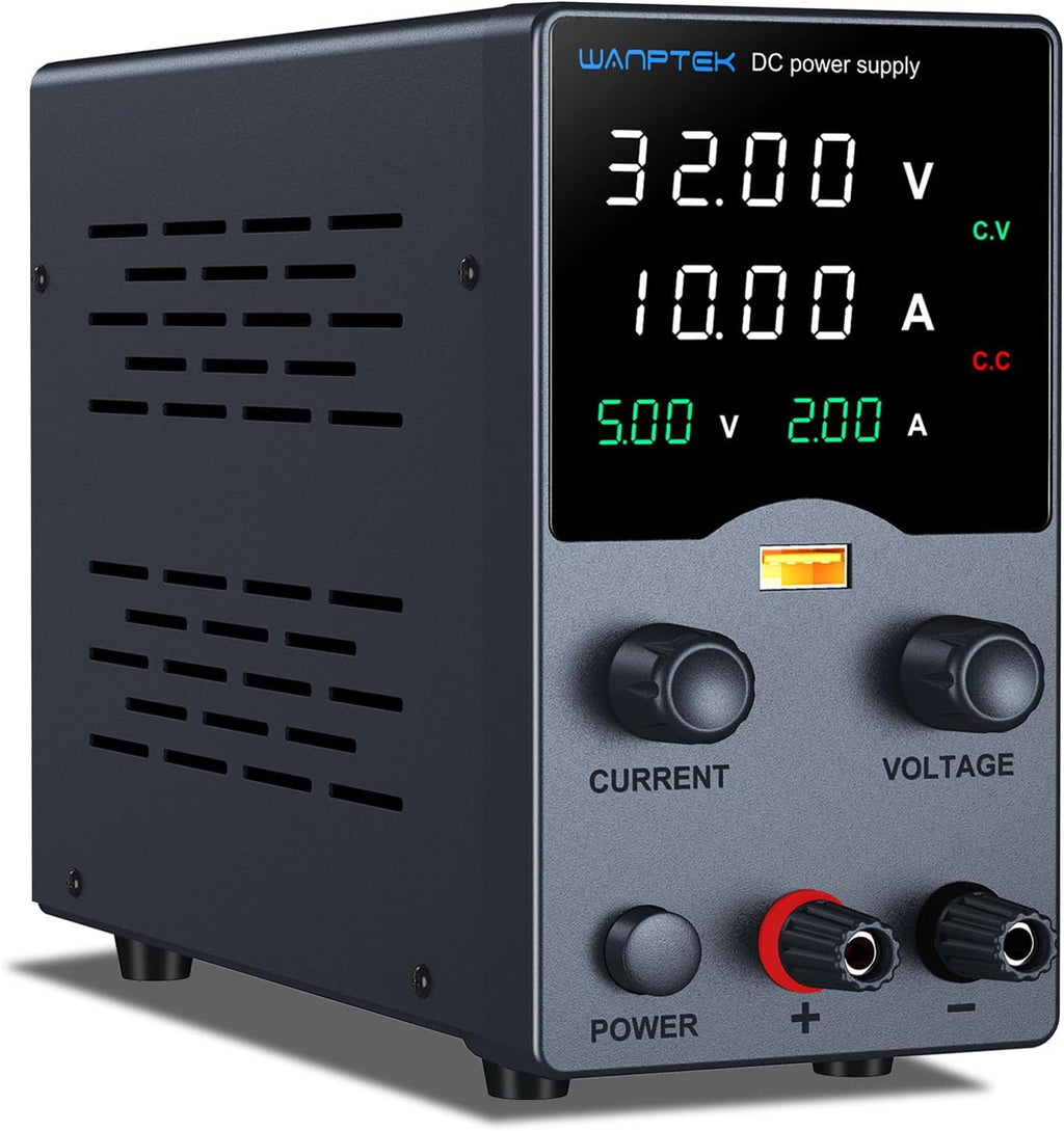 Wanptek DC Power Supply Variable 30V 10A, Bench Power Supplies