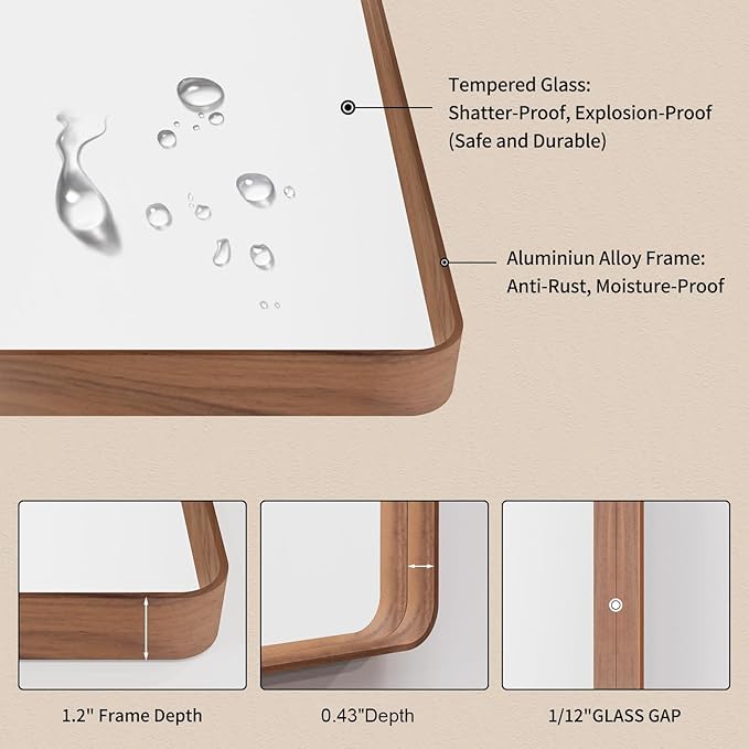 LOAAO 32X36 Inch Bathroom Mirror
