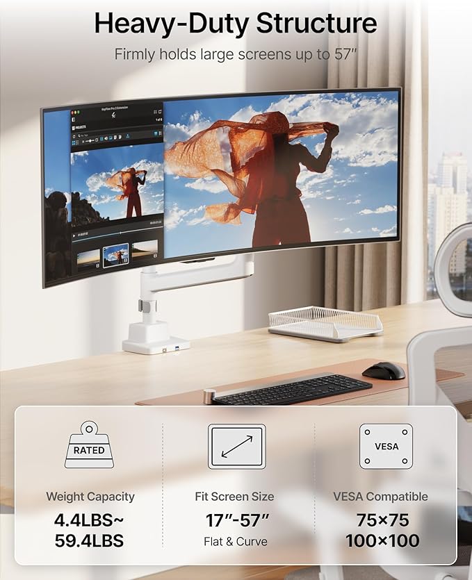 monTEK Heavy-Duty Single Monitor Arm