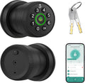 Keypad Door Lock with Knob, Smart Keyless Entry Lock with Code for Bedroom