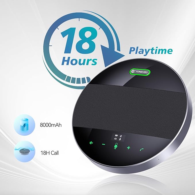 TONGVEO 2-in-1 Conference Speaker and Microphone, Daisy Chain Wireless