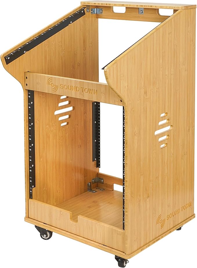 Sound Town DIY Solid Carbonized Bamboo Studio Rack