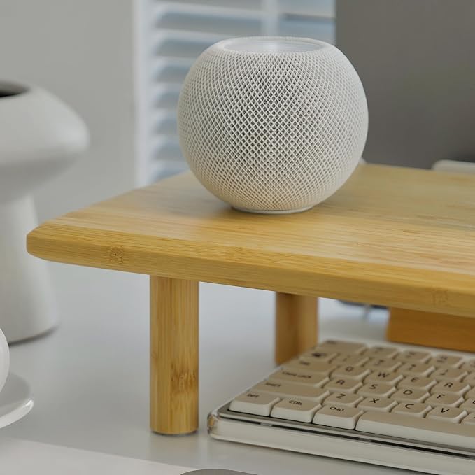 ROCDEER Bamboo Dual Monitor Stand Riser