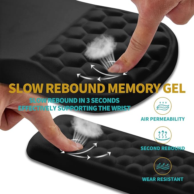 Hokafenle 2 in 1 Ergonomic Mouse Pad Wrist Support & Wrist Rest