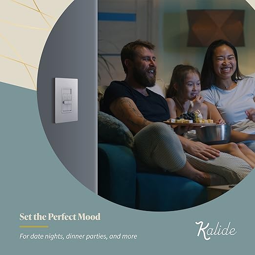 TOPGREENER Elite Series Kalide Dual Load Dimmer Light Switch, Double LED Dimmer
