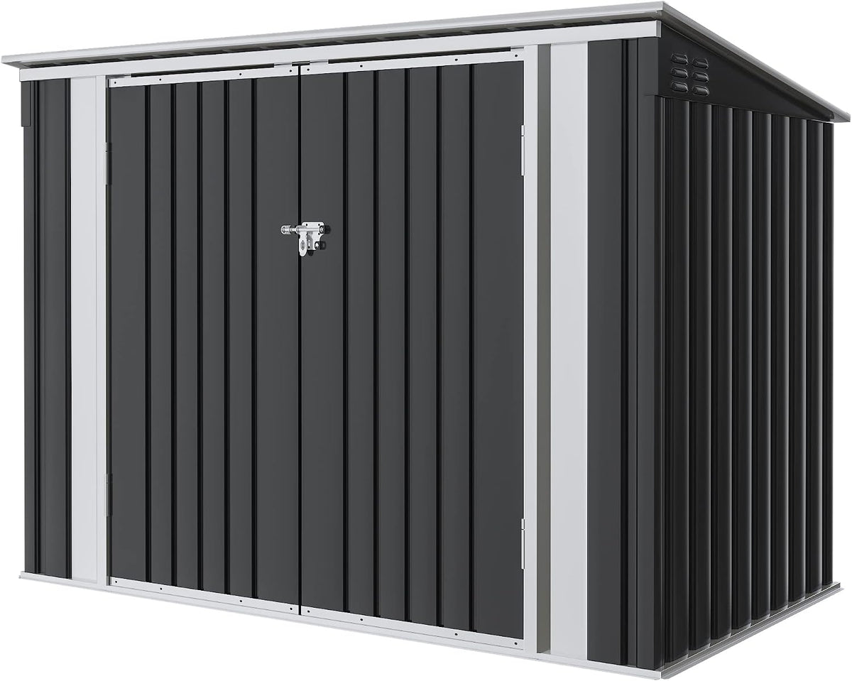Greesum 5.8x3.3 FT Outdoor Storage Shed, Black