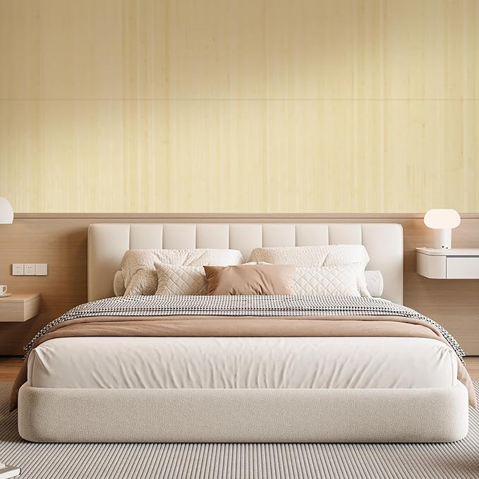 OUZUGIE 2 Pack 96x24 Inch Natural Bamboo Wall Panel – Raw Pole Wrap Paneling