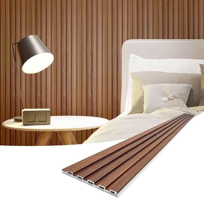 Art3d Slat Wall Panels, WPC Soundproof 3D Wall Paneling (8-Pack)