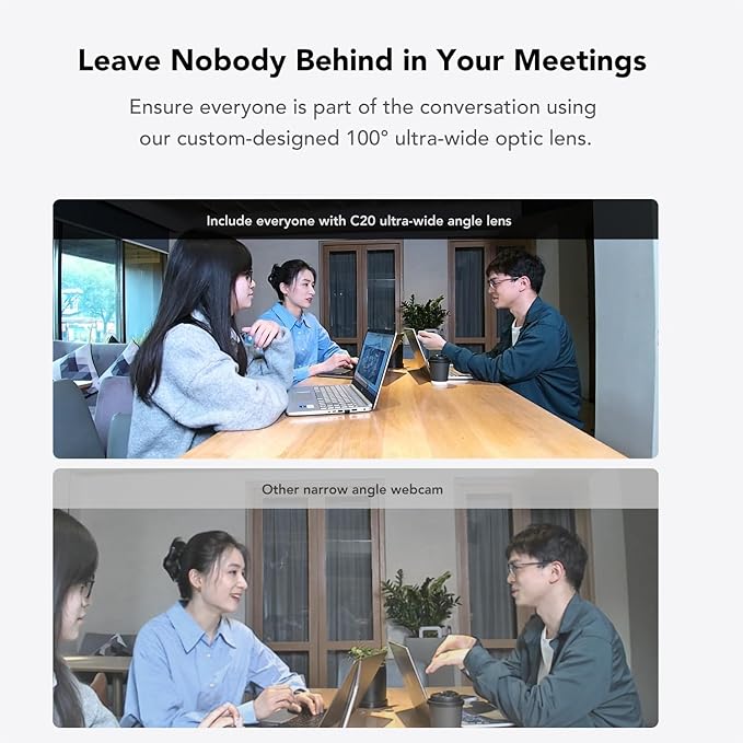 NUROUM C20 HD Conference Webcam, 1080P Video Conferencing Camera