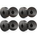 ENS Custom Drilling Junction Box for Security Cameras - Aluminum Enclosure - Dome/Turret/Bullet/Fisheye Cameras Base, 2 Side and 1 Bottom 3/4" Holes - Dark, 3.5" Diameter, 8 Pack