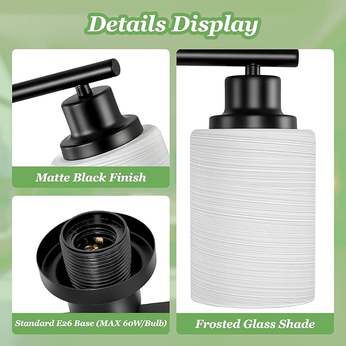 Guliaofo 6-Light Bathroom Light Fixtures, Vanity Lights