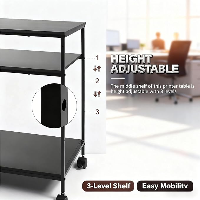 Heavy Duty 3-Tier Printer Stand