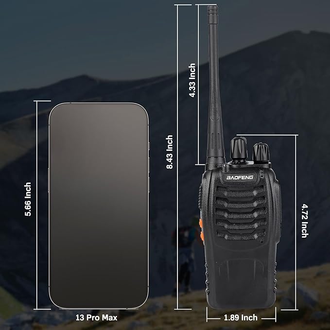 Baofeng Walkie Talkies 888S Rechargeable Long Range (12pack)