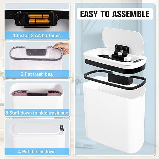 Cesun Motion Sensor Trash Can, 5 Gallon Automatic Bathroom Garbage Can