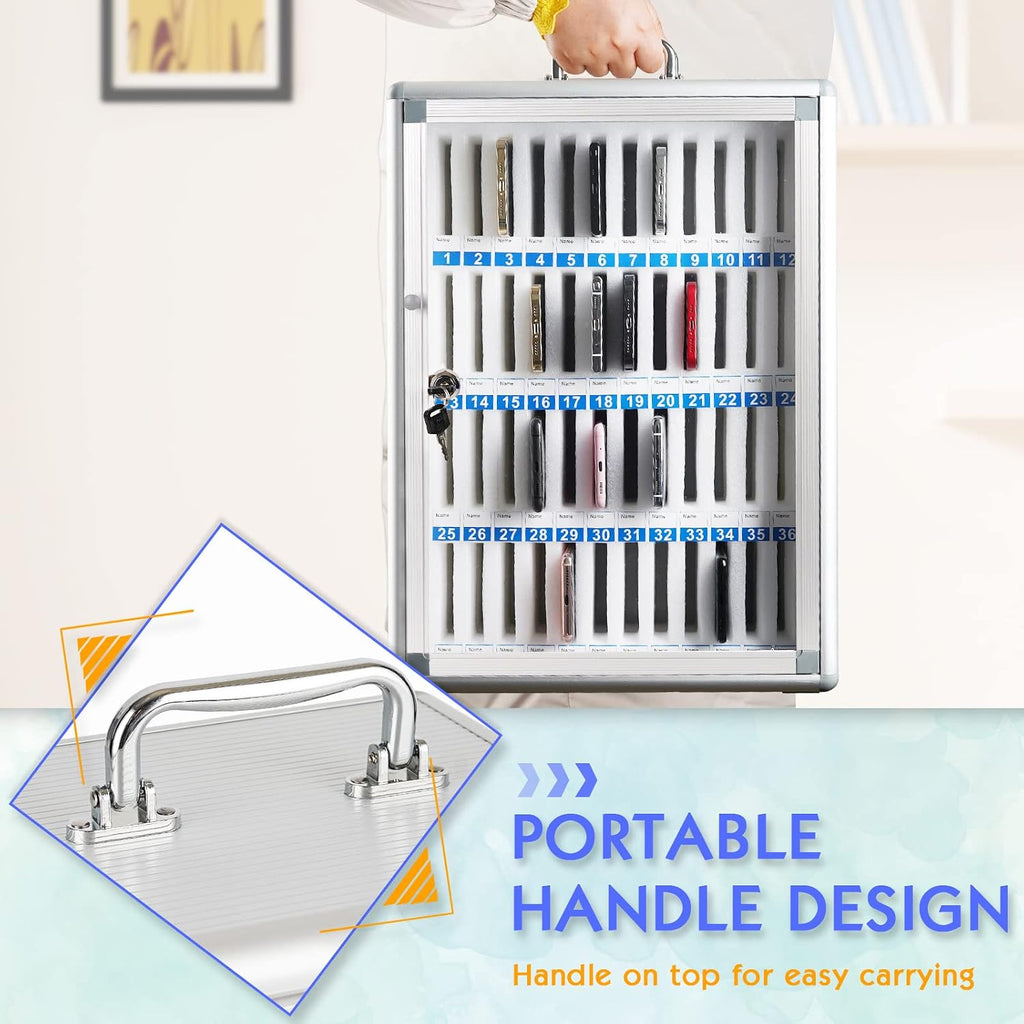 48 slots aluminum alloy cell phone locker, phone, package contents