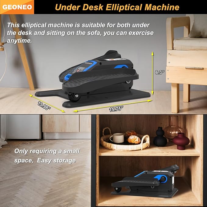 Under Desk Elliptical Machine, Electric Elliptical Exerciser