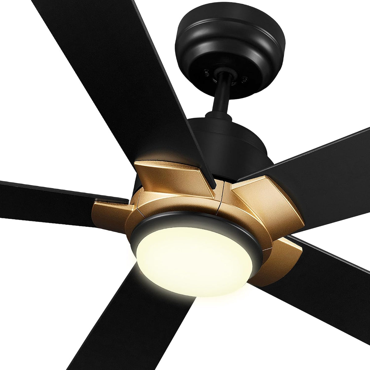 SMAAIR Smart Ceiling Fans with Lights and Remote, 52 Inch Low Profile Ceiling