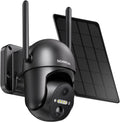 SEHMUA Solar Security Cameras Wireless Outdoor, 2K 360° View Battery Powered Outdoor Camera, WiFi Home Security with Spotlight Color Night Vision, PIR Sensor