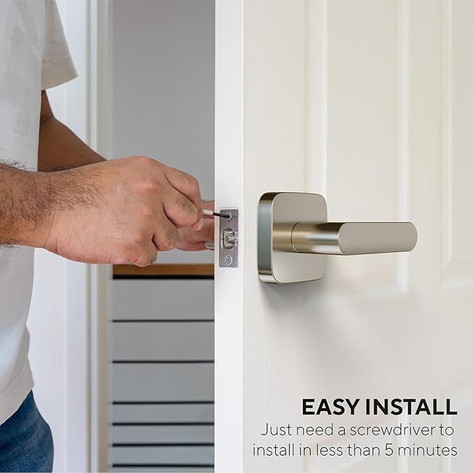 ULTRALOQ Passage Lever Door Handle, Reversible Handle No Lock