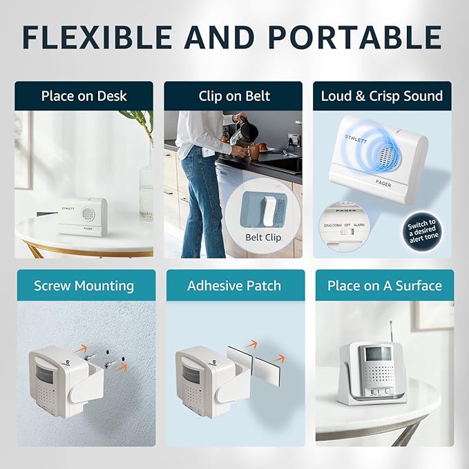 SYNLETT Bed Alarm Caregiver Pager