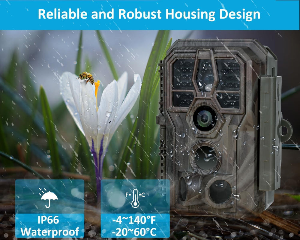 GardePro E5S Non-Cellular Trail Camera, 64MP Photo & 1296P HD Video