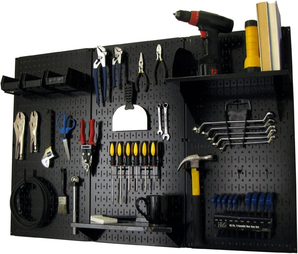 Wall Control Pegboard Organizer 4 ft. Metal Pegboard Standard Tool Storage Kit
